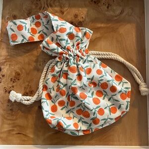 2 for $20 Sale!! Orange Print Drawstring Bag